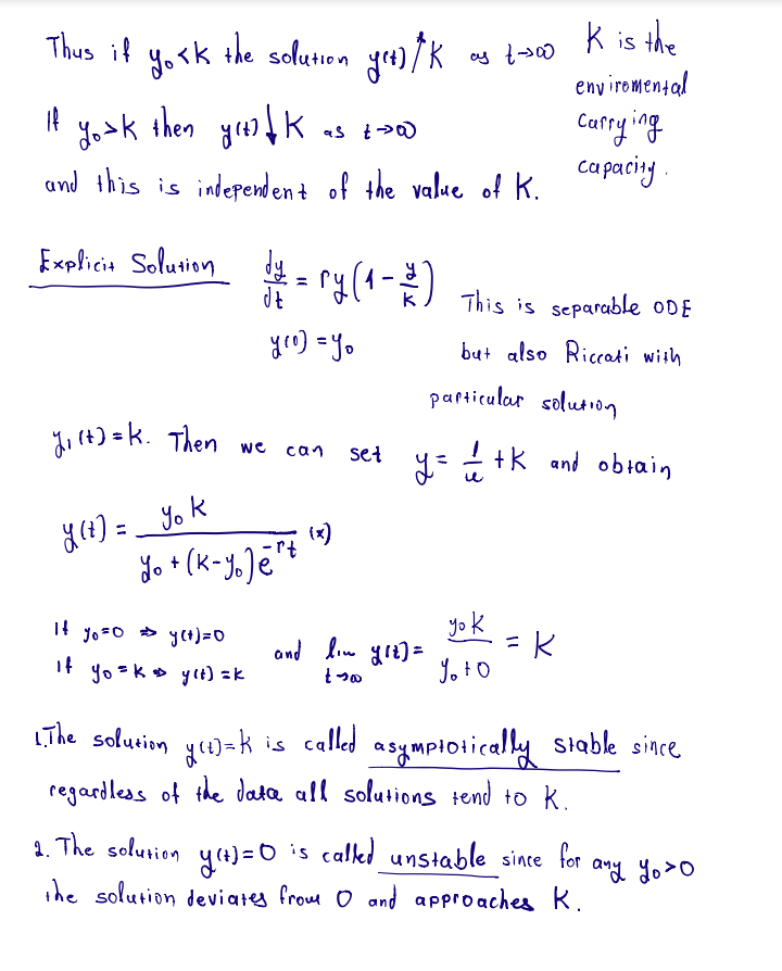 Solved 3. Consider the Gompertz equation dy dt ry ln(K/y) | Chegg.com