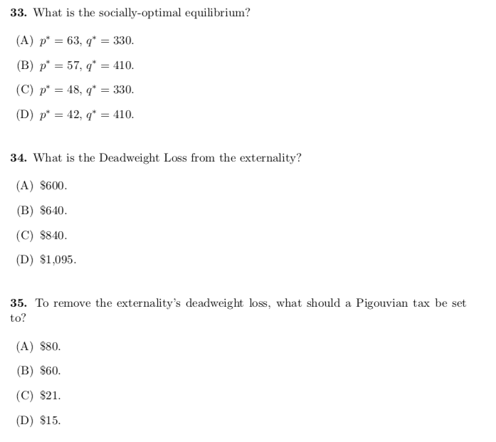 Solved The Next Four Questions Involve The Following | Chegg.com