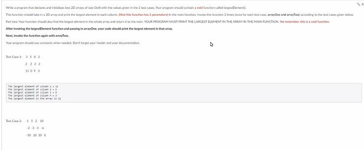 Solved Write a program that declares and initialloes two 2D | Chegg.com