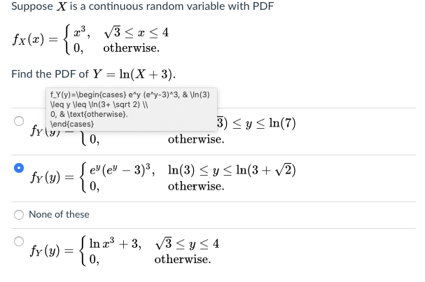 Solved Suppose X is a continuous random variable with PDF | Chegg.com