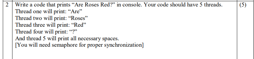 Solved (5) 2 Write a code that prints “Are Roses Red?