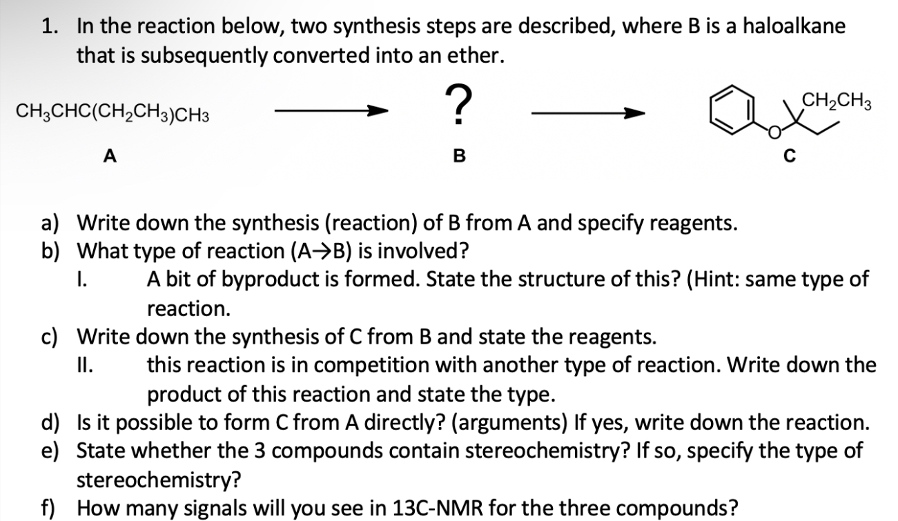 Solved In the reaction below, two synthesis steps are | Chegg.com