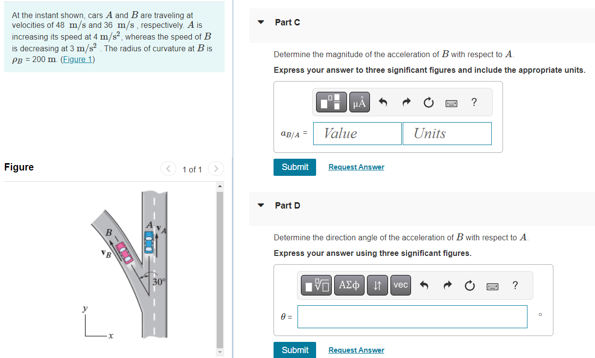 Solved At The Instant Shown, Cars A And B Are Traveling At | Chegg.com