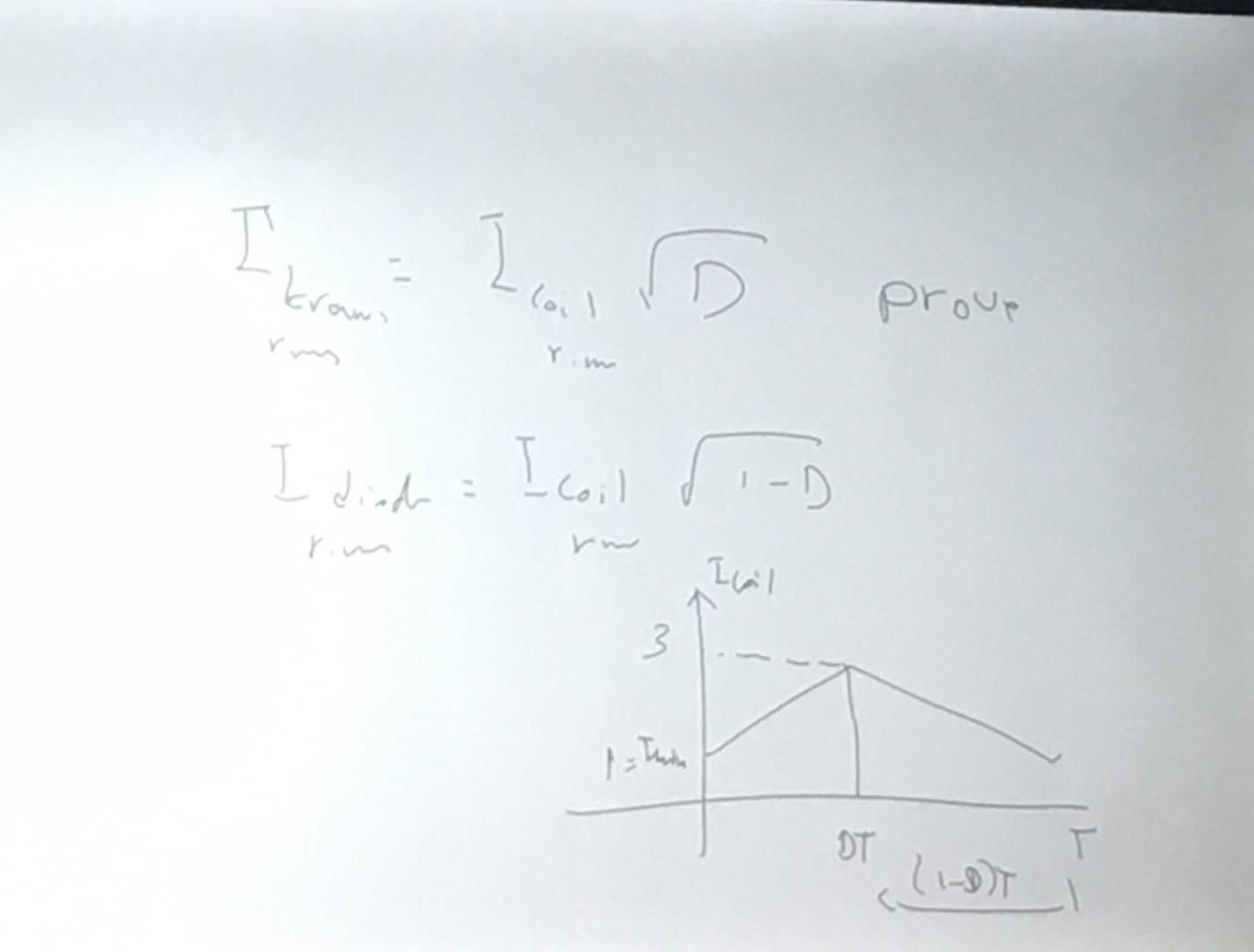 prove that Transistor Itans = rms ICoil D and IDiods | Chegg.com