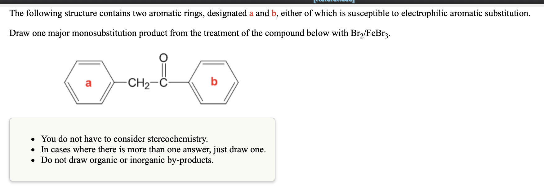 Solved The following structure contains two aromatic rings, | Chegg.com