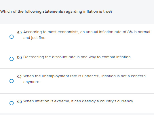 Which Of These Statements About Inflation Is True