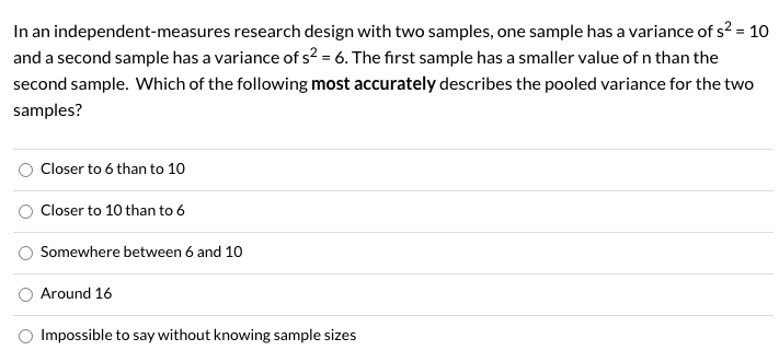 Solved In an independent-measures research design with two | Chegg.com