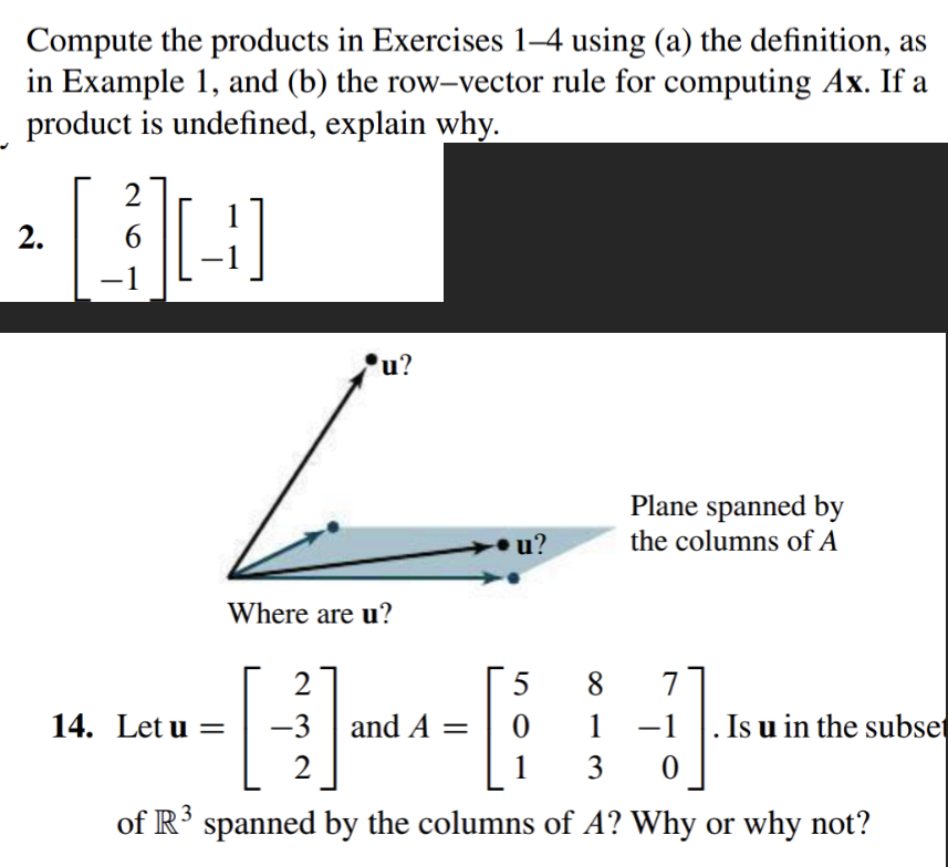 Solved Compute The Products In Exercises 1-4 Using (a) The | Chegg.com