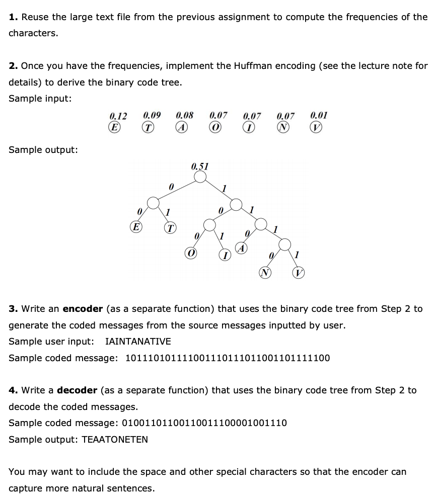 Solved // C++ Implementation Please // 1. The large text | Chegg.com