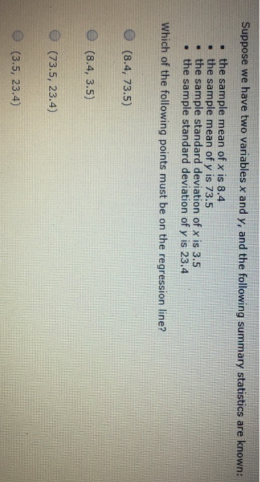 Solved Suppose We Have Two Variables X And Y And The 1195