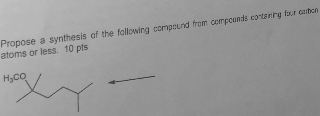 Solved Propose A Synthesis Of The Following Compound From | Chegg.com