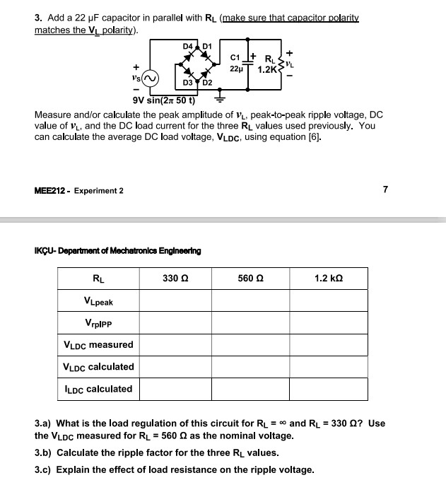 3. Add a 22 pF capacitor in parallel with RL (make