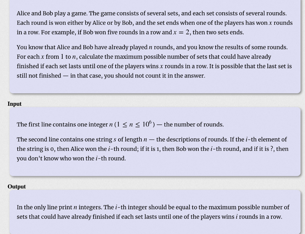 Solved Alice and Bob play a game. The game consists of | Chegg.com