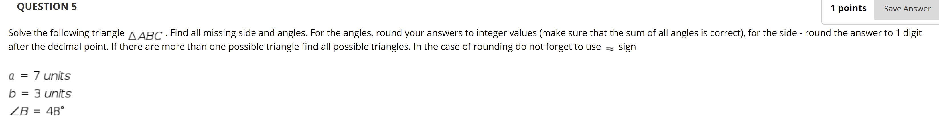 Solved QUESTION 5 1 points Save Answer Solve the following | Chegg.com