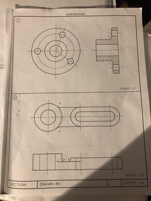 DIMENSIONING SCALE : SCALE: I-2 SECTION DRAWN BY: | Chegg.com