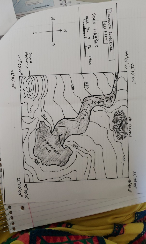 Solved 30 55 Part I: Construct A Topographic Map By | Chegg.com