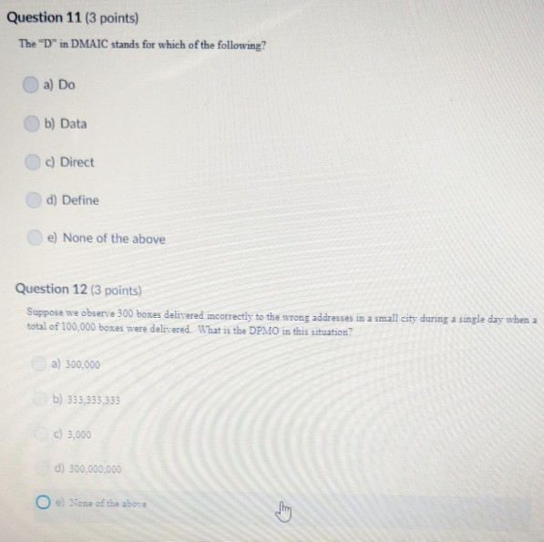 Solved Question 11 (3 points) The 