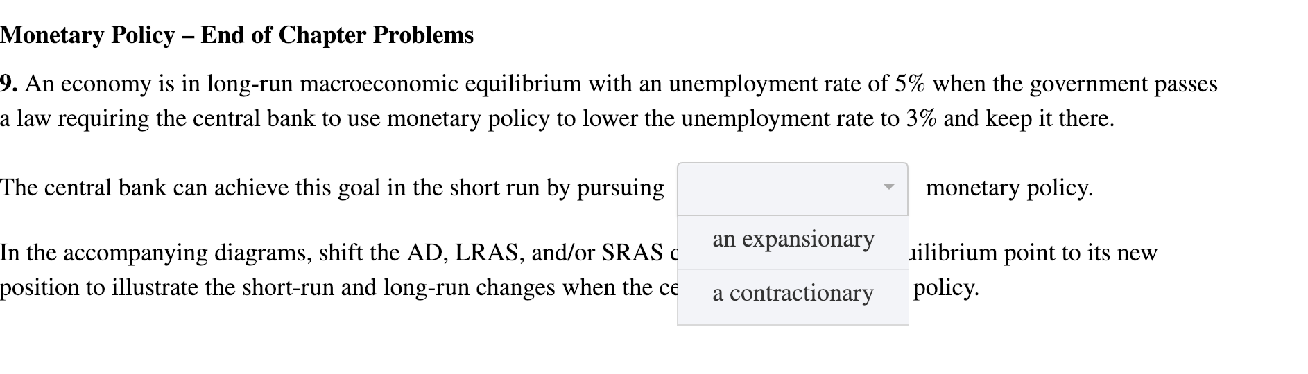 Solved Monetary Policy - End Of Chapter Problems 9. An | Chegg.com