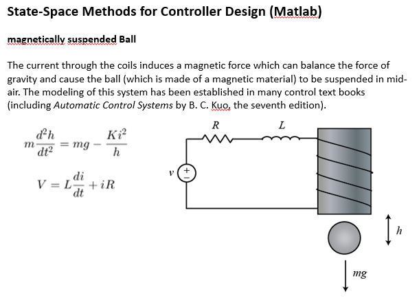 State-Space Methods for Controller Design (Matlab) | Chegg.com