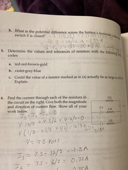 Solved B. What Is The Potential Difference Across The | Chegg.com