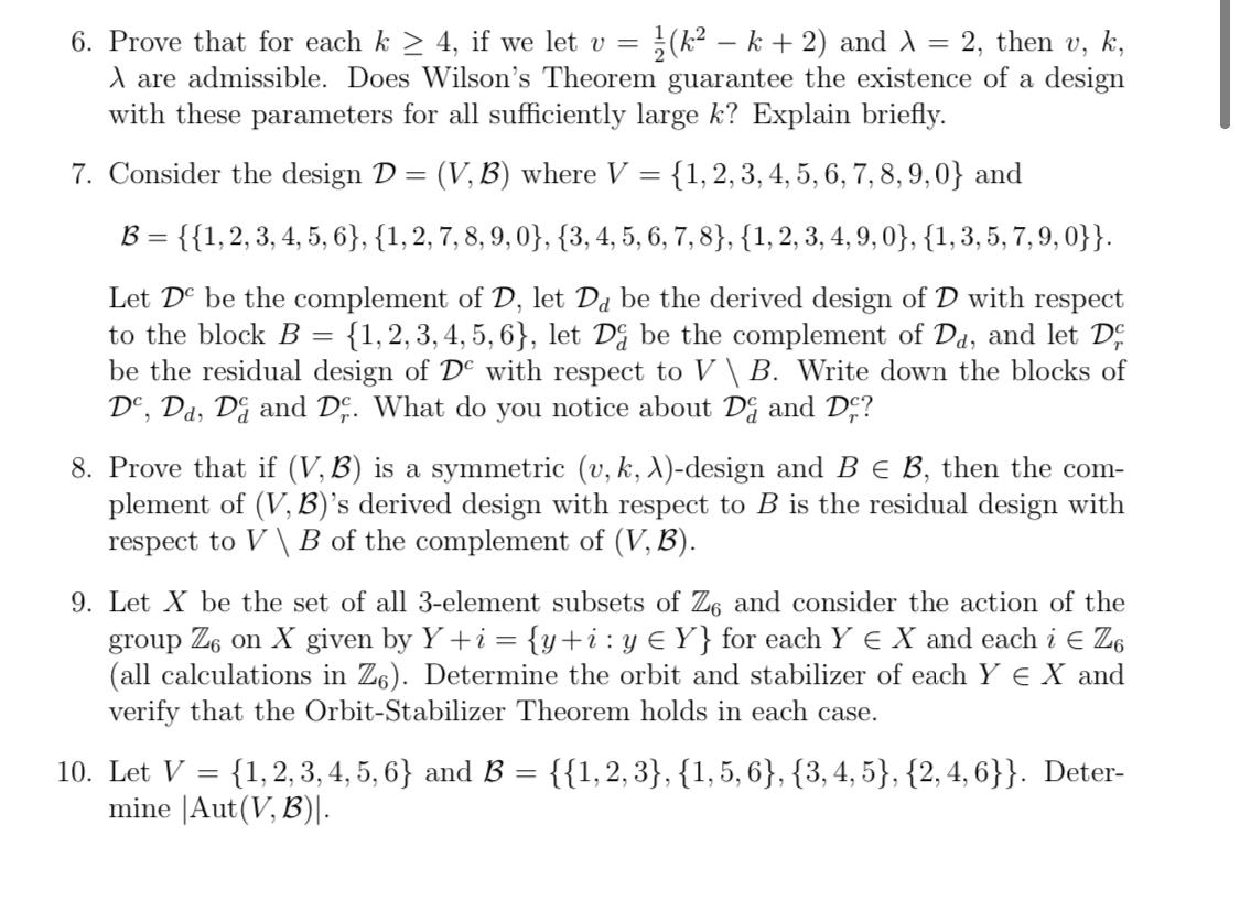 6 Prove That For Each K 4 If We Let V 2 K K Chegg Com