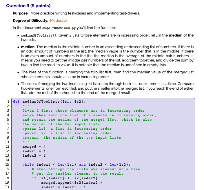 Solved Question 3 (9 points): Purpose: More practice writing | Chegg.com
