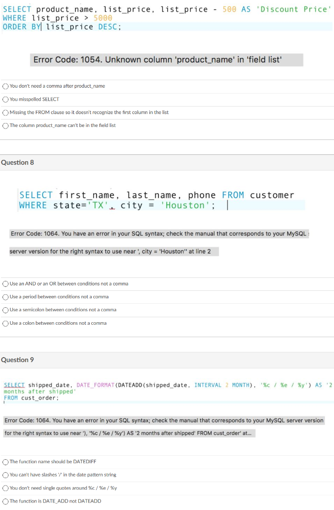 Solved Select Product_Name, List_Price, List Price - 500 As | Chegg.Com