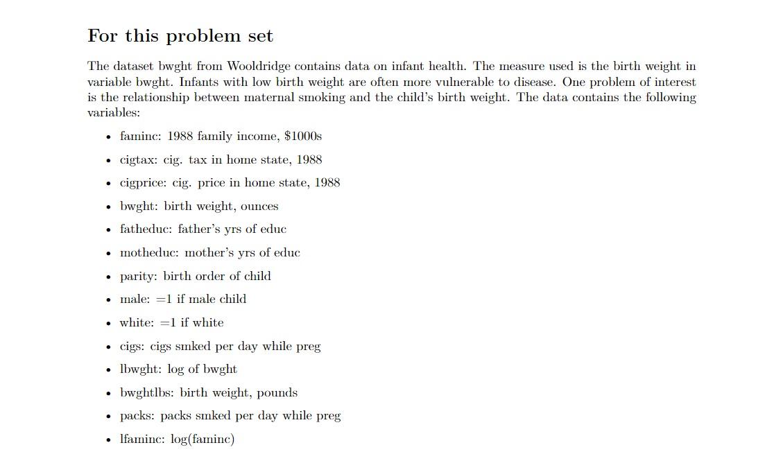 solved-for-this-problem-set-the-dataset-bwght-from-chegg