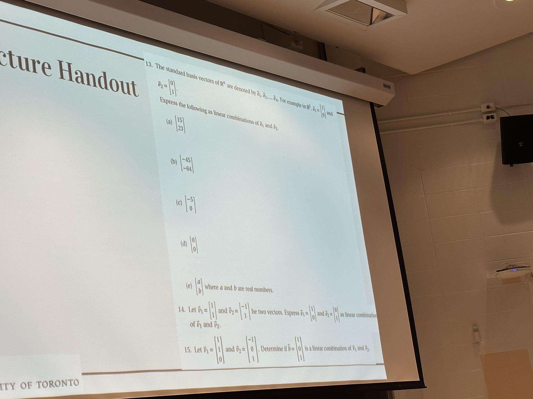 Solved 13. The standard basis vectors of Rn are denoted by