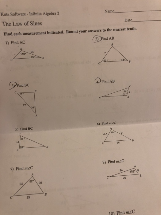 Kuta Software Infinite Precalculus The Law Of Sines Freeware Base