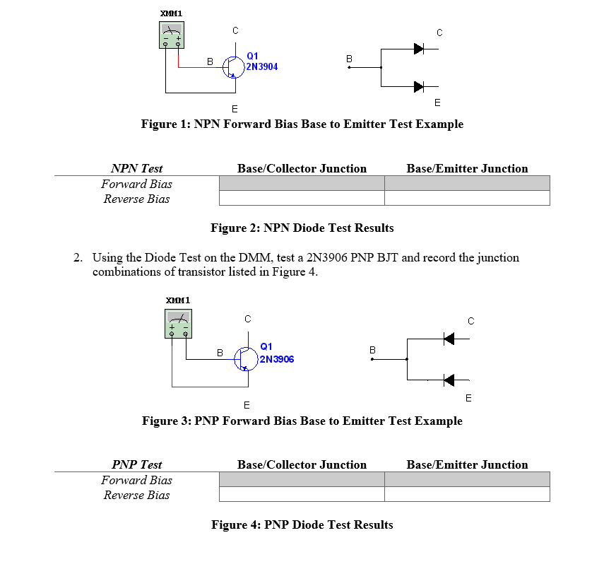 Solved Procedure Part 1 Diode Functionality Test The Diode