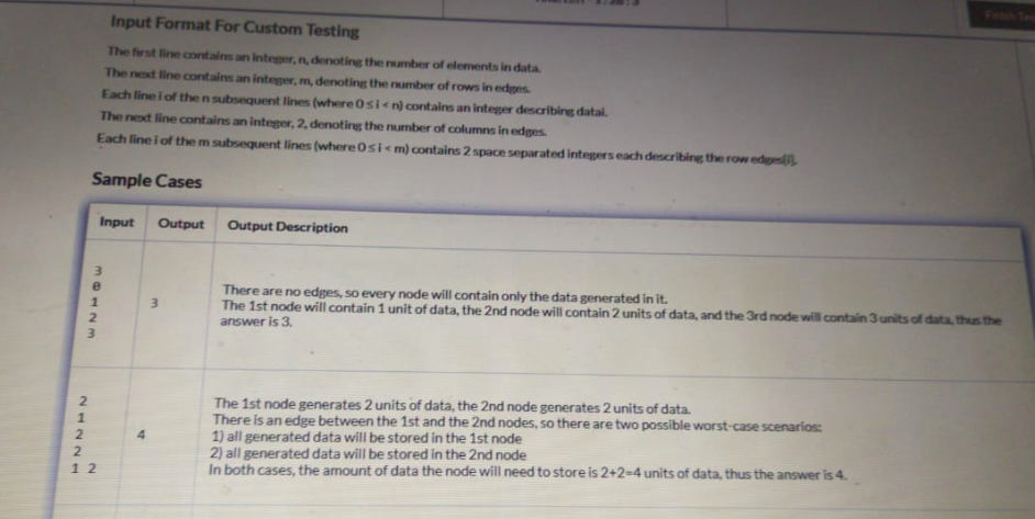 Input Format For Custom Testing The first line contains an intern denoting the number of elements in data The red line contai