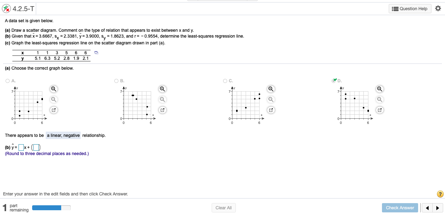 Solved % 4.2.5-T Question Help A data set is given below. | Chegg.com