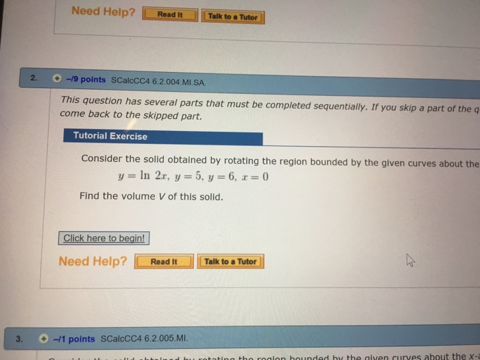 Solved Need Help? Read It Talk to a Tutor 2. -/9 points | Chegg.com