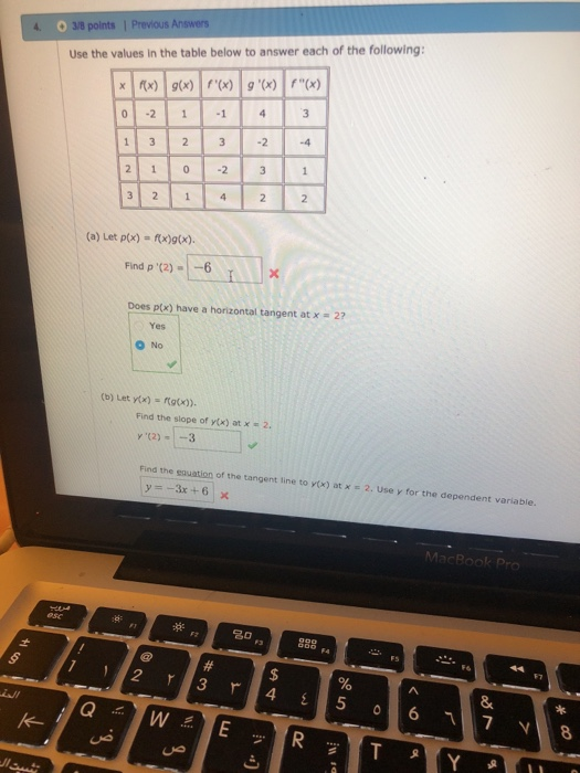 Solved Use the values in the table below to answer each of | Chegg.com