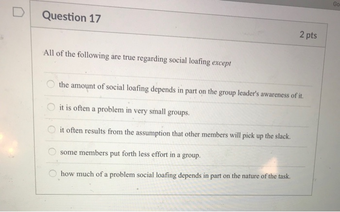 Solved GO Question 17 2 pts All of the following are true | Chegg.com