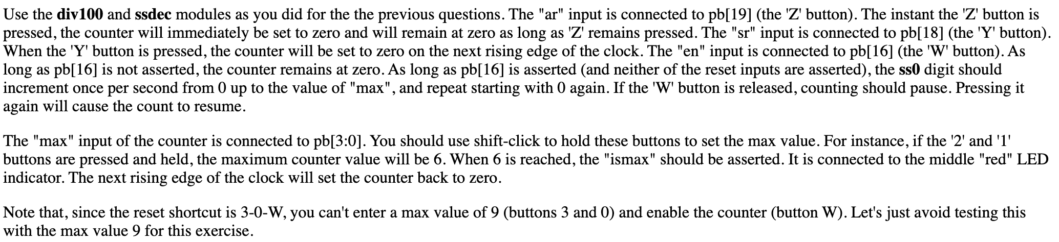 5) A four-bit modulo counter with enable, | Chegg.com