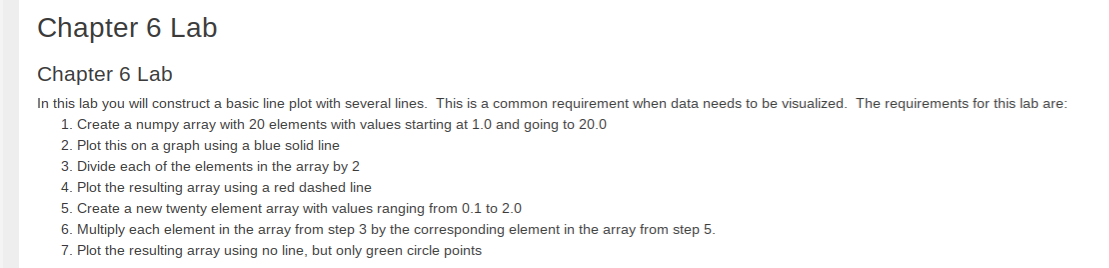 Chapter 6 Lab Chapter 6 Lab In this lab you will | Chegg.com