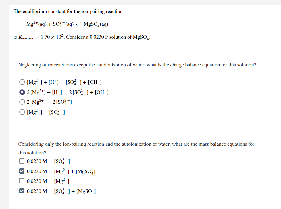 Solved Including the equilibrium-constant expression for | Chegg.com