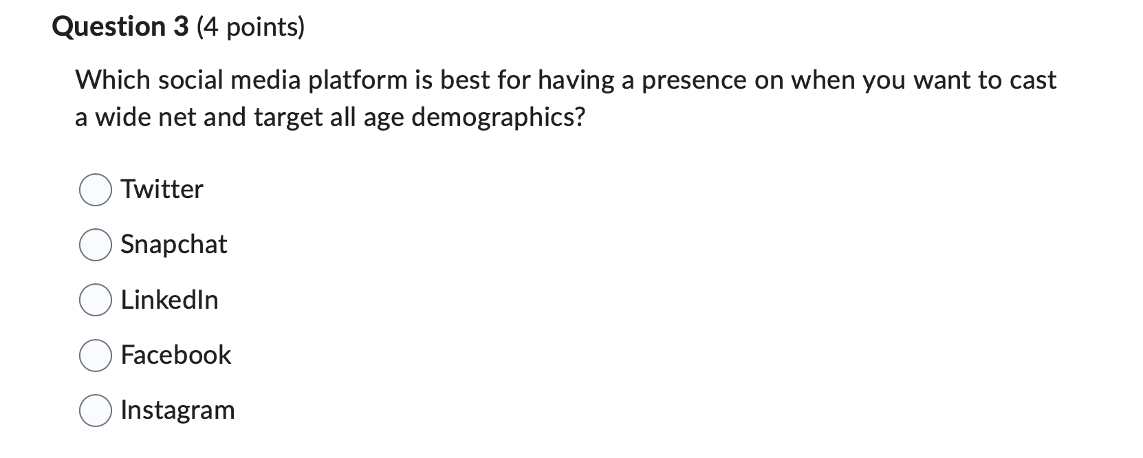 Solved Which social media platform is best for having a | Chegg.com