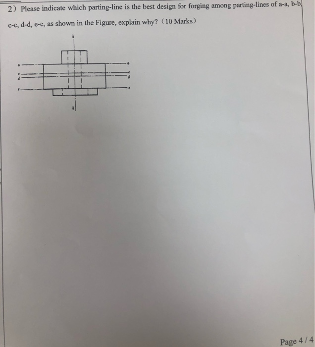 Solved 2) Please indicate which parting-line is the best | Chegg.com