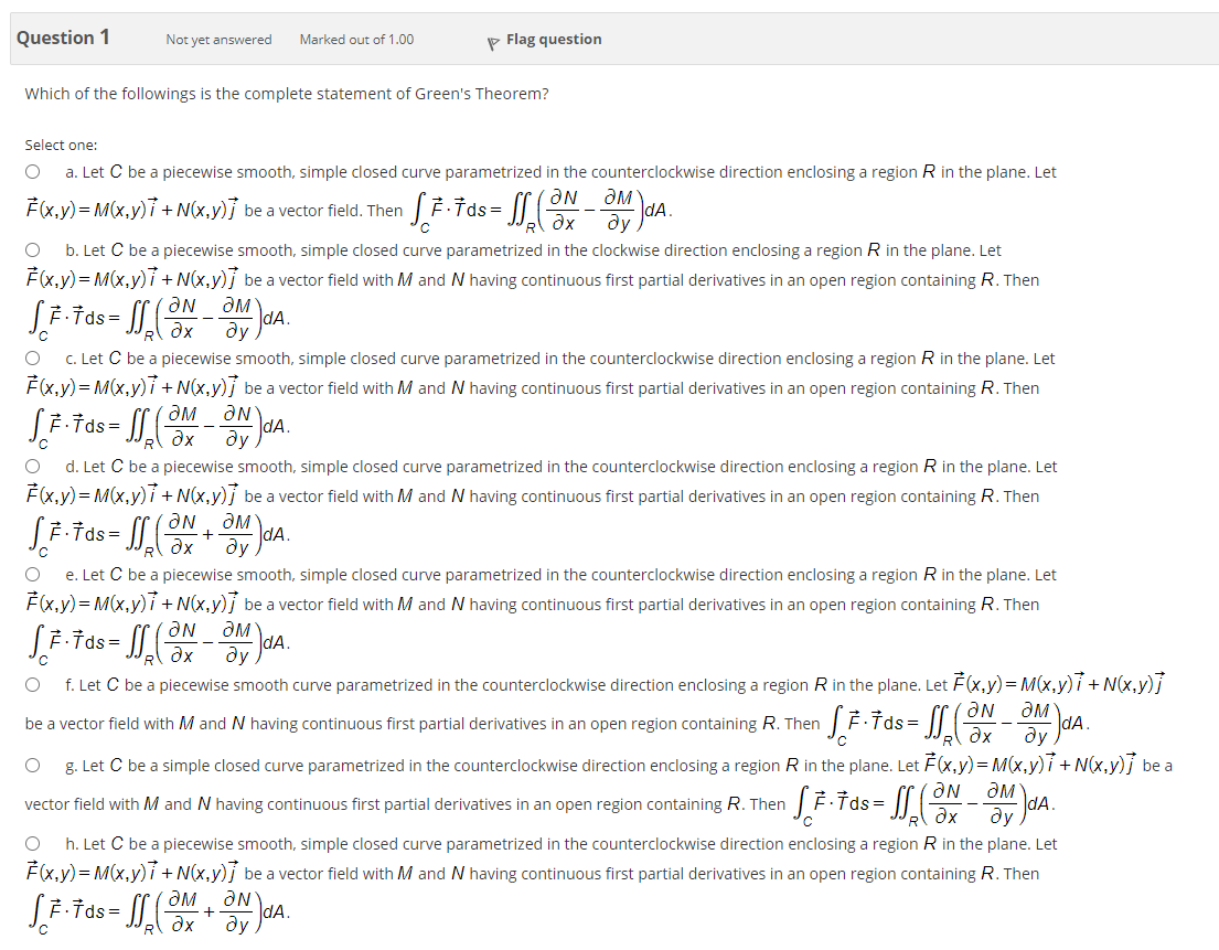 Solved Question 1 Not Yet Answered Marked Out Of 1 00 P F Chegg Com
