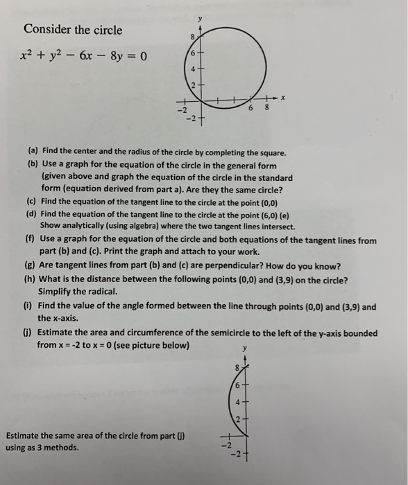 Solved Consider The Circle A Find The Center And The Chegg Solved Consider The Circle A Find The Center And The Chegg