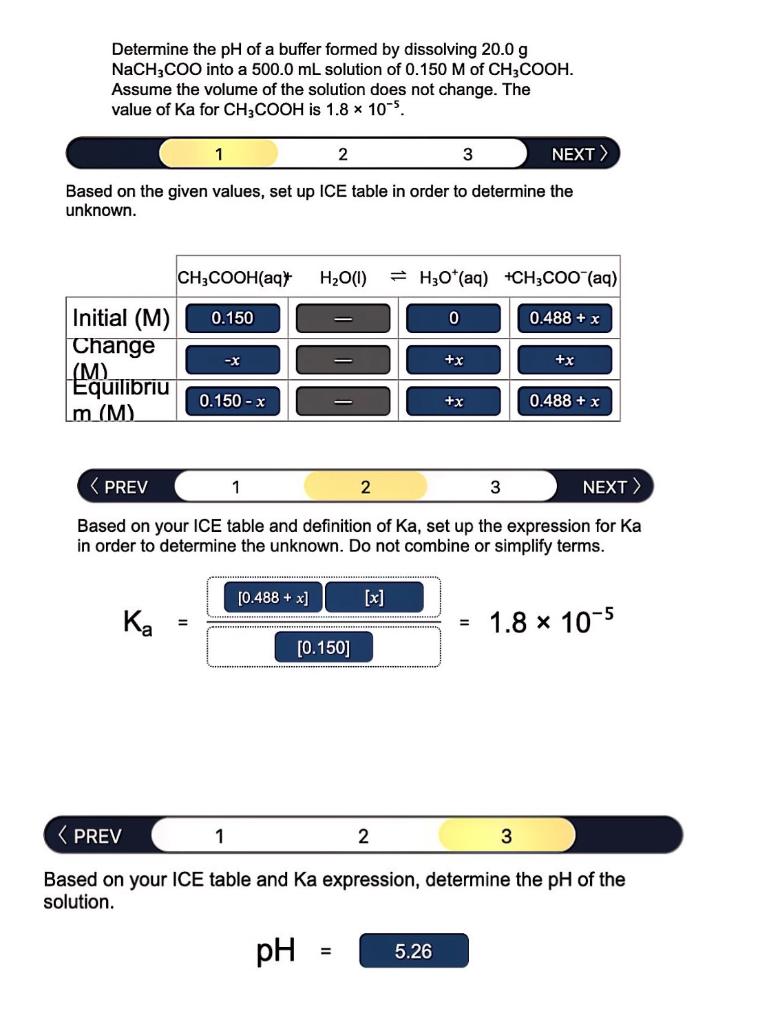 Solved Determine The PH Of A Buffer Formed By Dissolving | Chegg.com