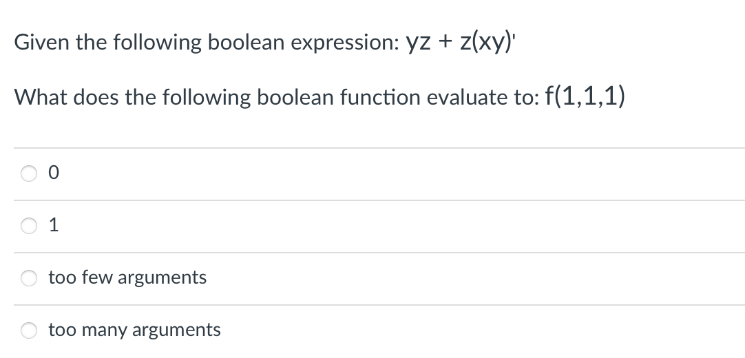 Solved Given the following boolean expression yz+z(xy)′