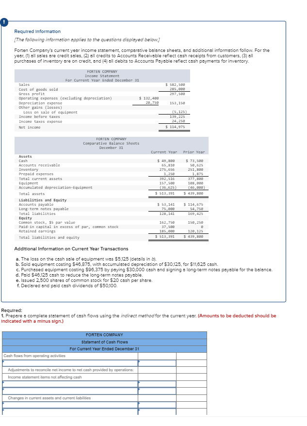 Solved Requlred Information [The following information | Chegg.com