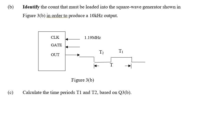 Solved (b) Identify the count that must be loaded into the | Chegg.com