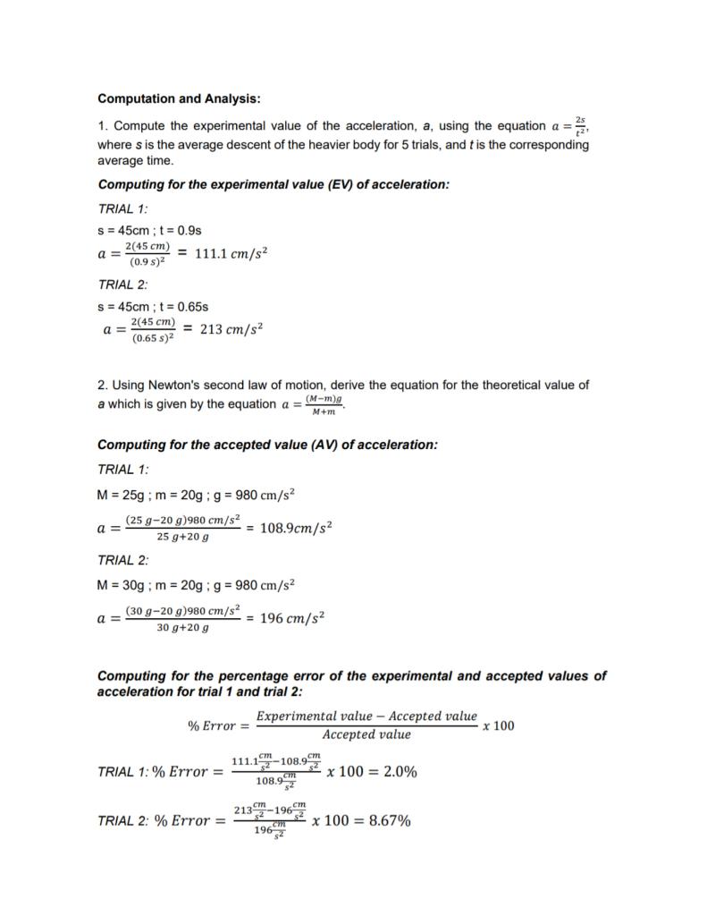 Solved 2. Experiment #2 - Newton's 2nd Law of Motion Sketch | Chegg.com