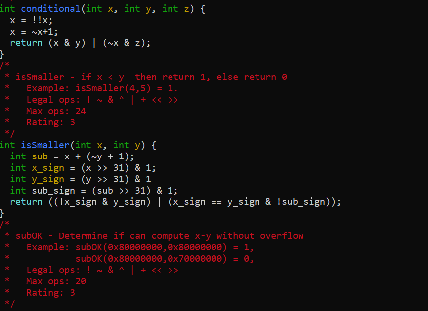 Solved int bitor ( int x, int y){ return ∼(∼x&∼y); ∗ ∗ | Chegg.com
