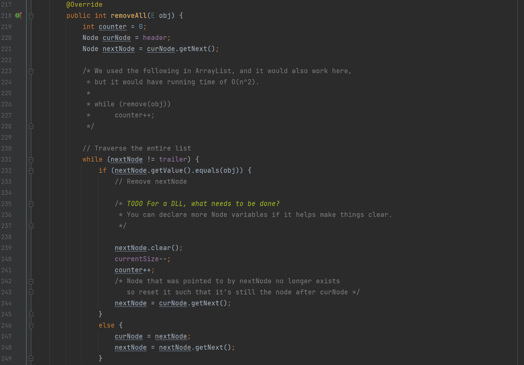 Solved JAVA: Consider a member method replaceAll() for the | Chegg.com
